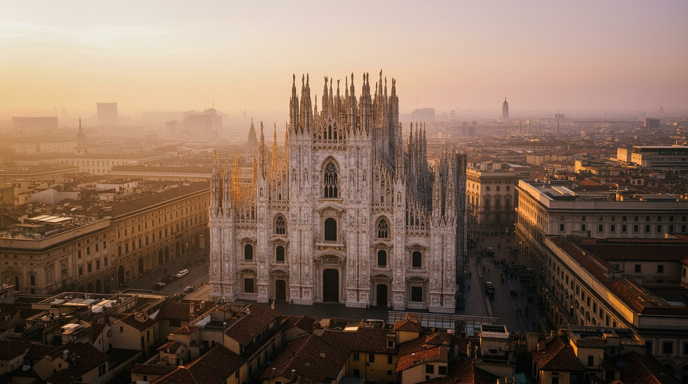 Duomo di Milano al tramonto